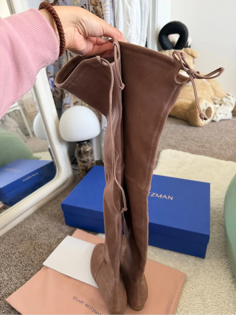 Stuart Weitzman Chestnut Suede over the knee Boots